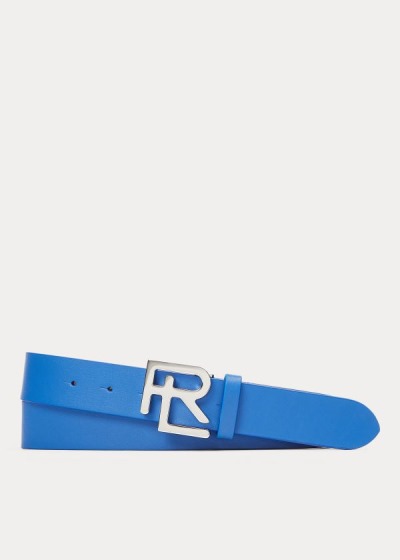 Cinturones Ralph Lauren Hombre Azul Rey Azules - RL Calfskin - KJNDS0158